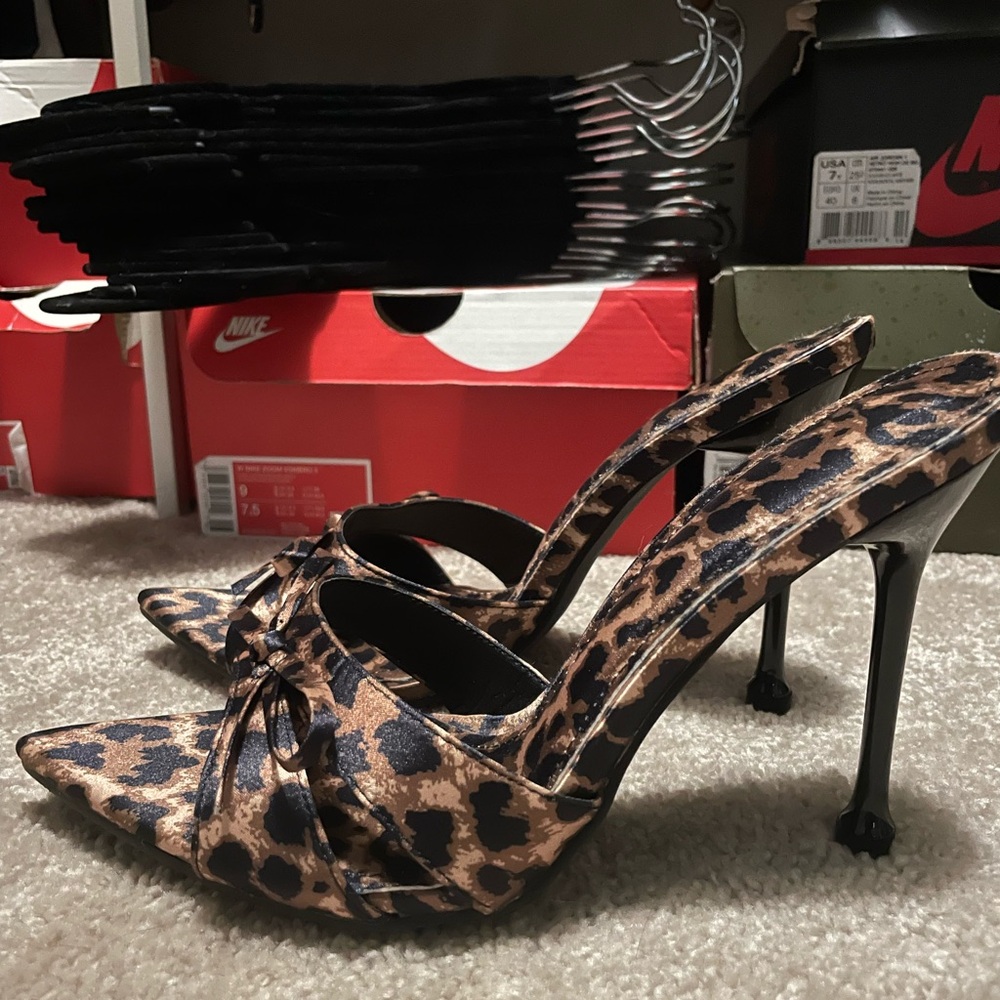 Leopard Print Slingback Heels